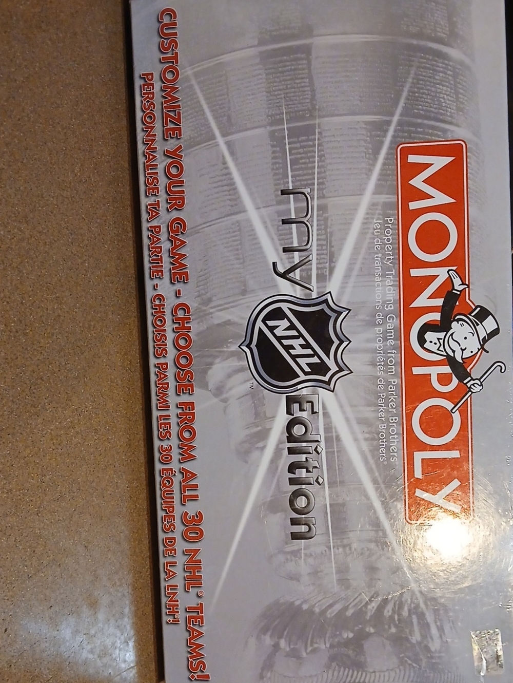 NHL Sticker on Box
